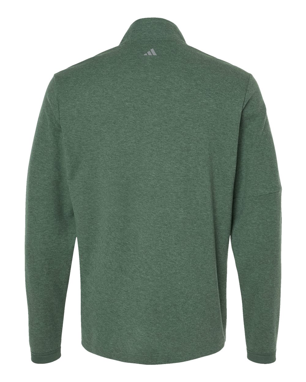 Men's 3-Stripes Quarter-Zip Sweater - Back - B07053173 - Green Oxide Melange