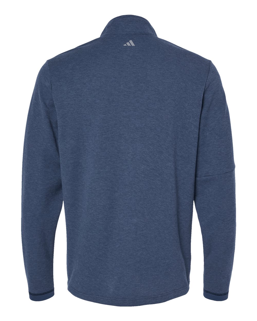 Men's 3-Stripes Quarter-Zip Sweater - Back - B07053653 - Collegiate Navy Melange