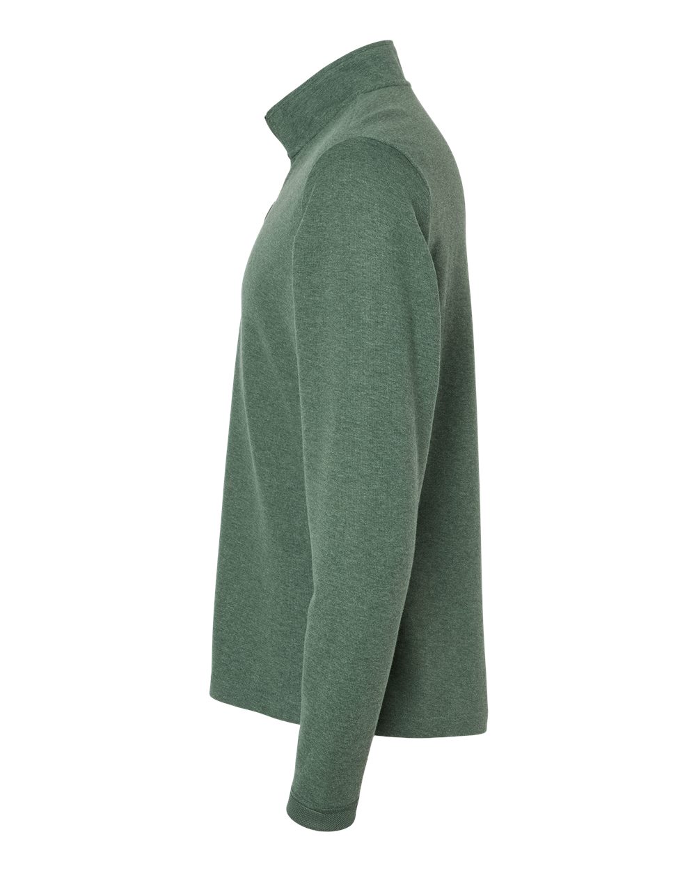 Men's 3-Stripes Quarter-Zip Sweater - DirectSide - B07053173 - Green Oxide Melange