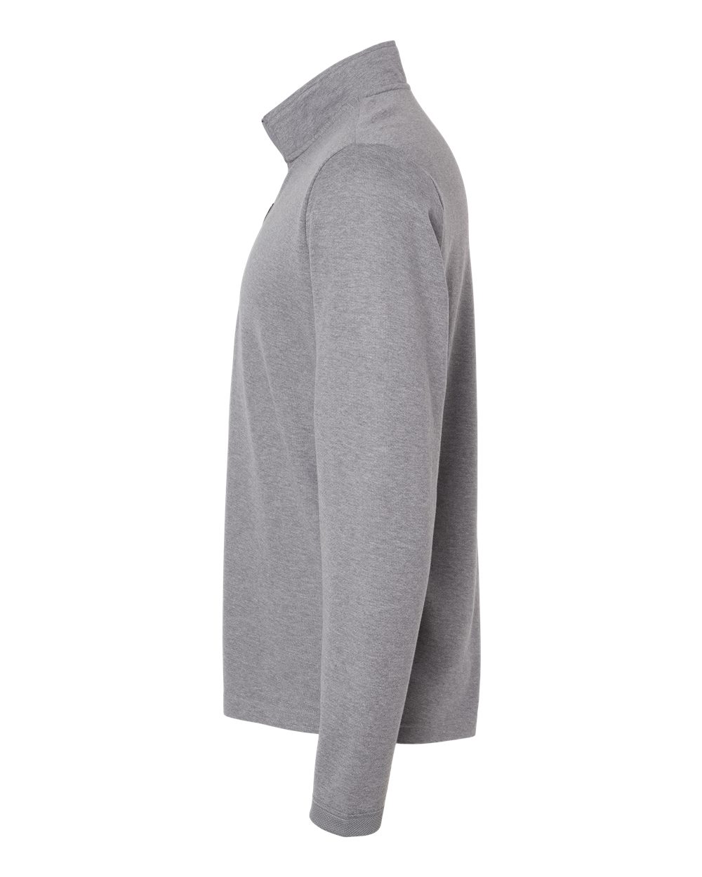 Men's 3-Stripes Quarter-Zip Sweater - DirectSide - B07053353 - Grey Three Melange