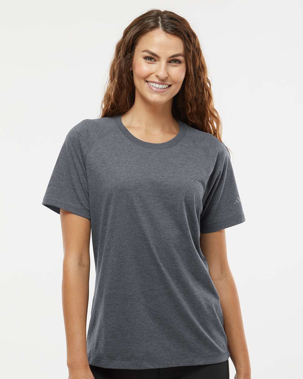 Women's Blended T-Shirt - OnModelFront - B07353583 - Dark Grey Heather