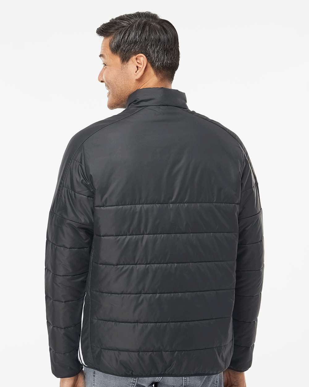 Men's Puffer Jacket - OnModelBack - B07453503 - Black