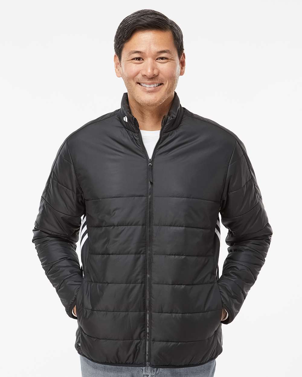 Men's Puffer Jacket - OnModelFront - B07453503 - Black