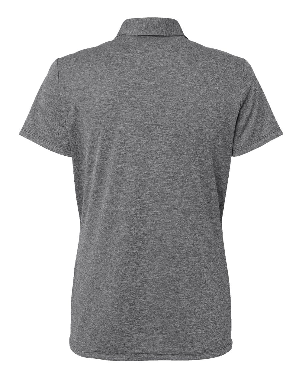 Women's Heathered Polo - Back - B08453502 - Black Melange