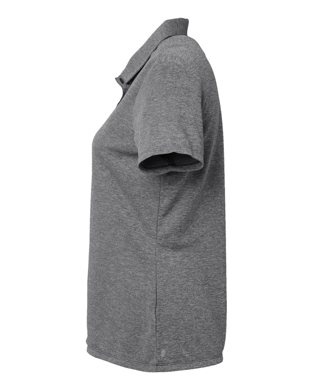 Women's Heathered Polo - DirectSide - B08453502 - Black Melange