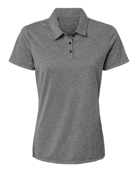 Women's Heathered Polo - Front - B08453502 - Black Melange