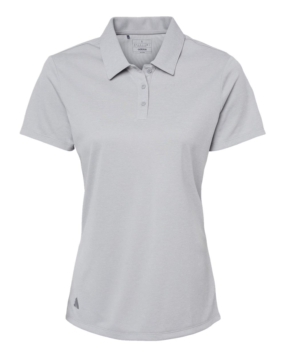 Women's Heathered Polo - Front - B08453582 - Grey Two Melange
