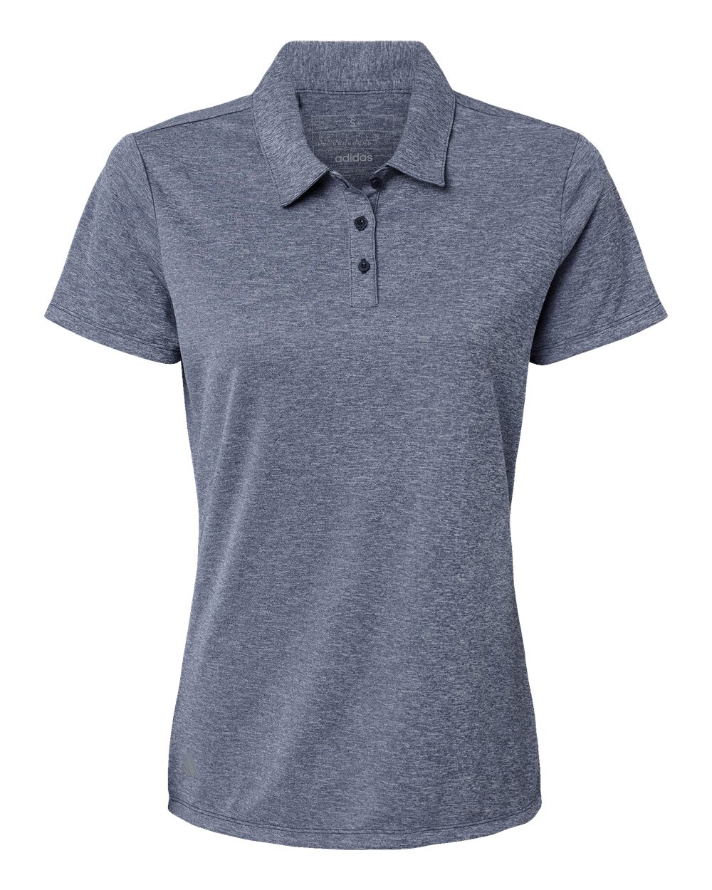 Women's Heathered Polo - Front - B08453652 - Collegiate Navy Melange