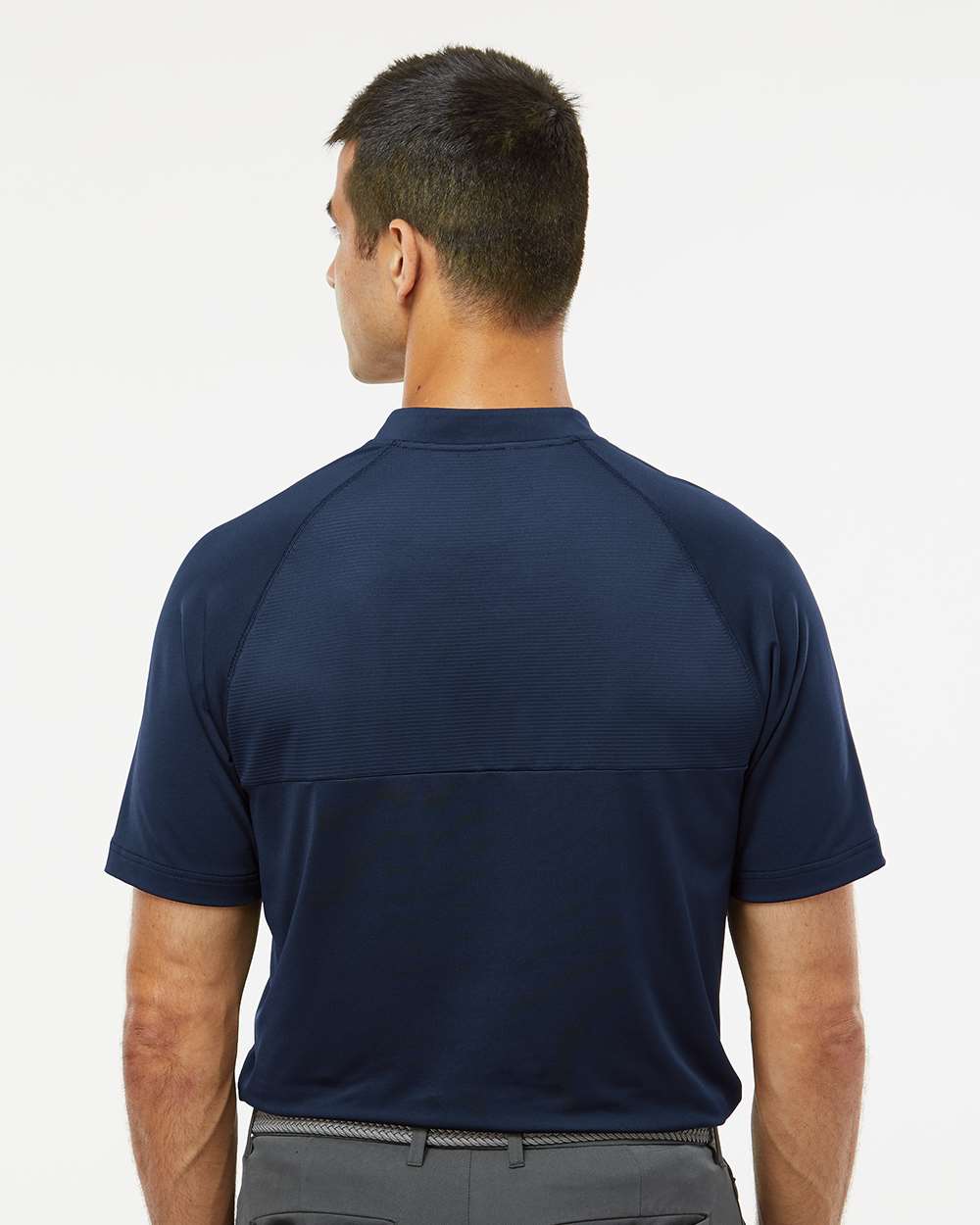 Men's Sport Collar Polo - OnModelBack - B08553653 - Collegiate Navy