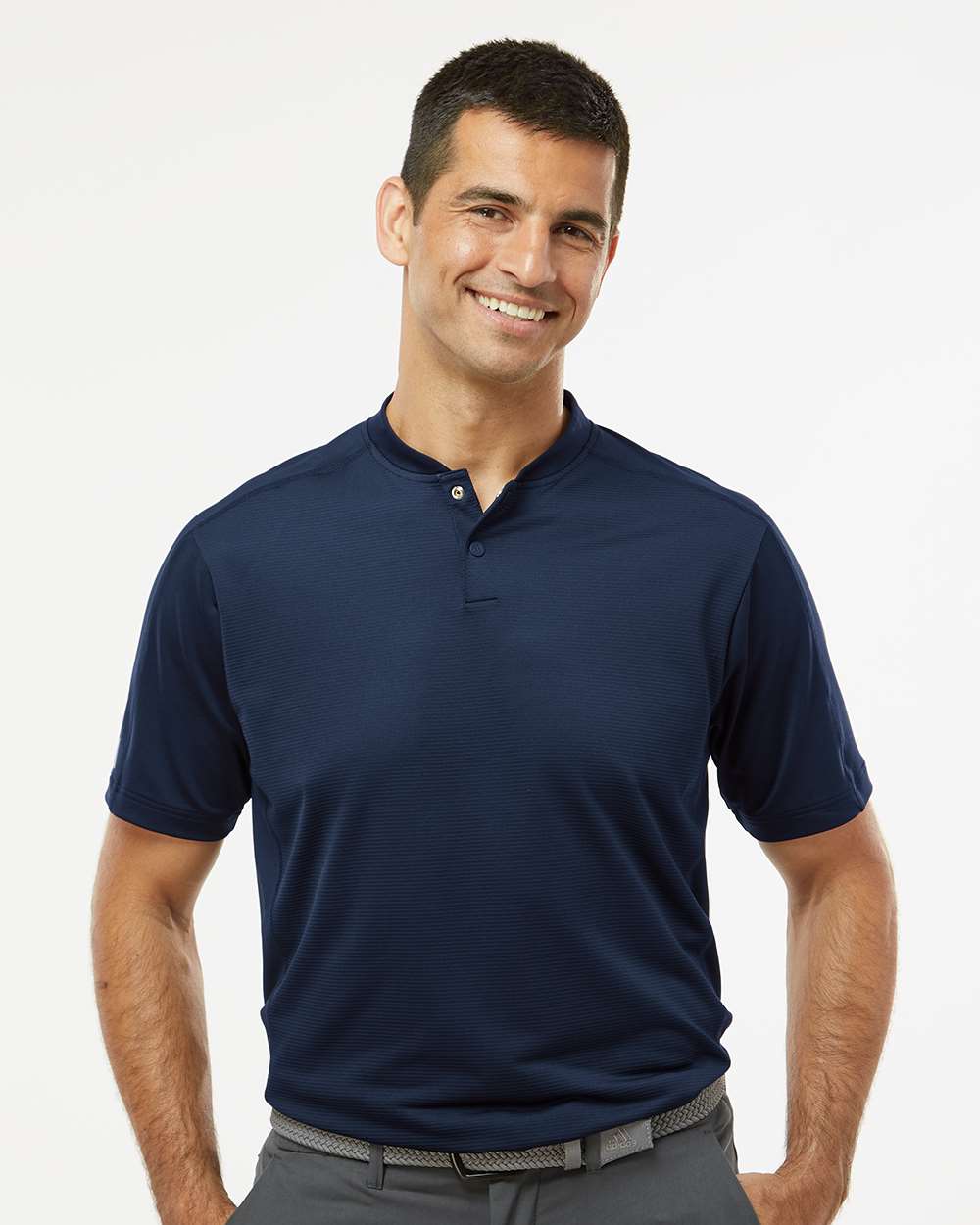 Men's Sport Collar Polo - OnModelFront - B08553653 - Collegiate Navy