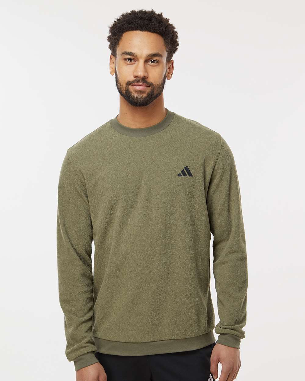 Men's Crewneck Sweatshirt - OnModelFront - B08753102 - Olive Strata