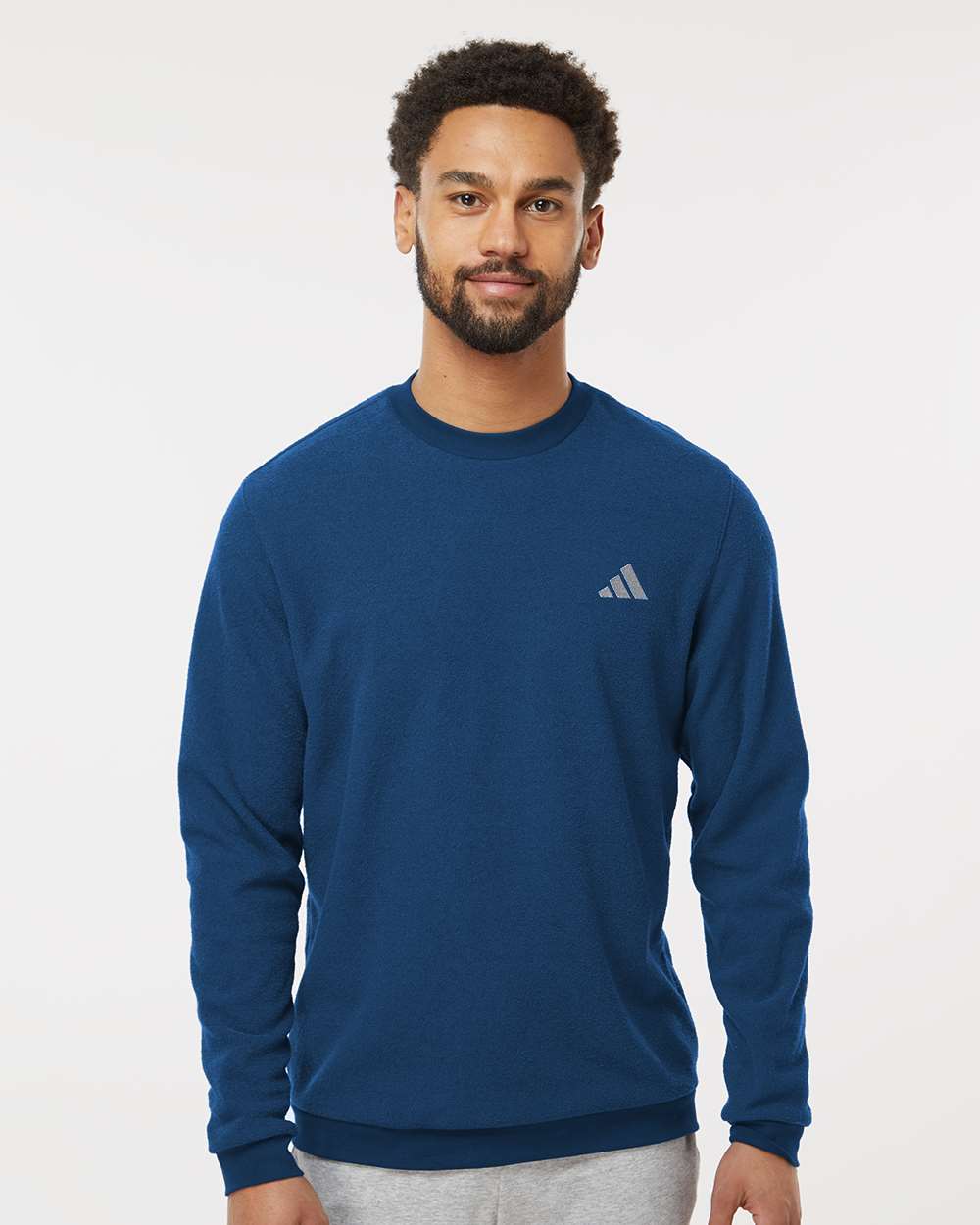 Men's Crewneck Sweatshirt - OnModelFront - B08753652 - Collegiate Navy