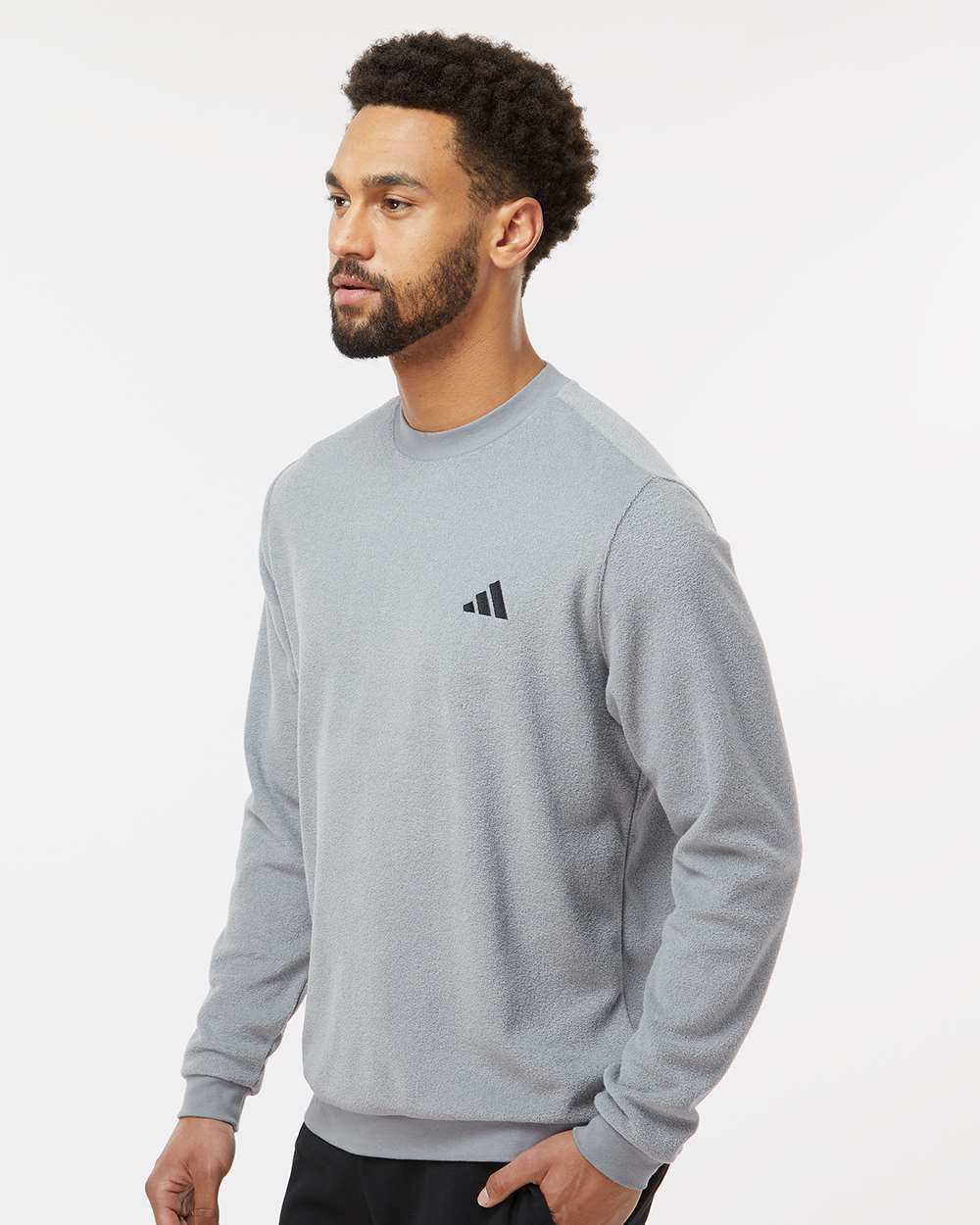Men's Crewneck Sweatshirt - OnModelSide - B08753352 - Grey Three