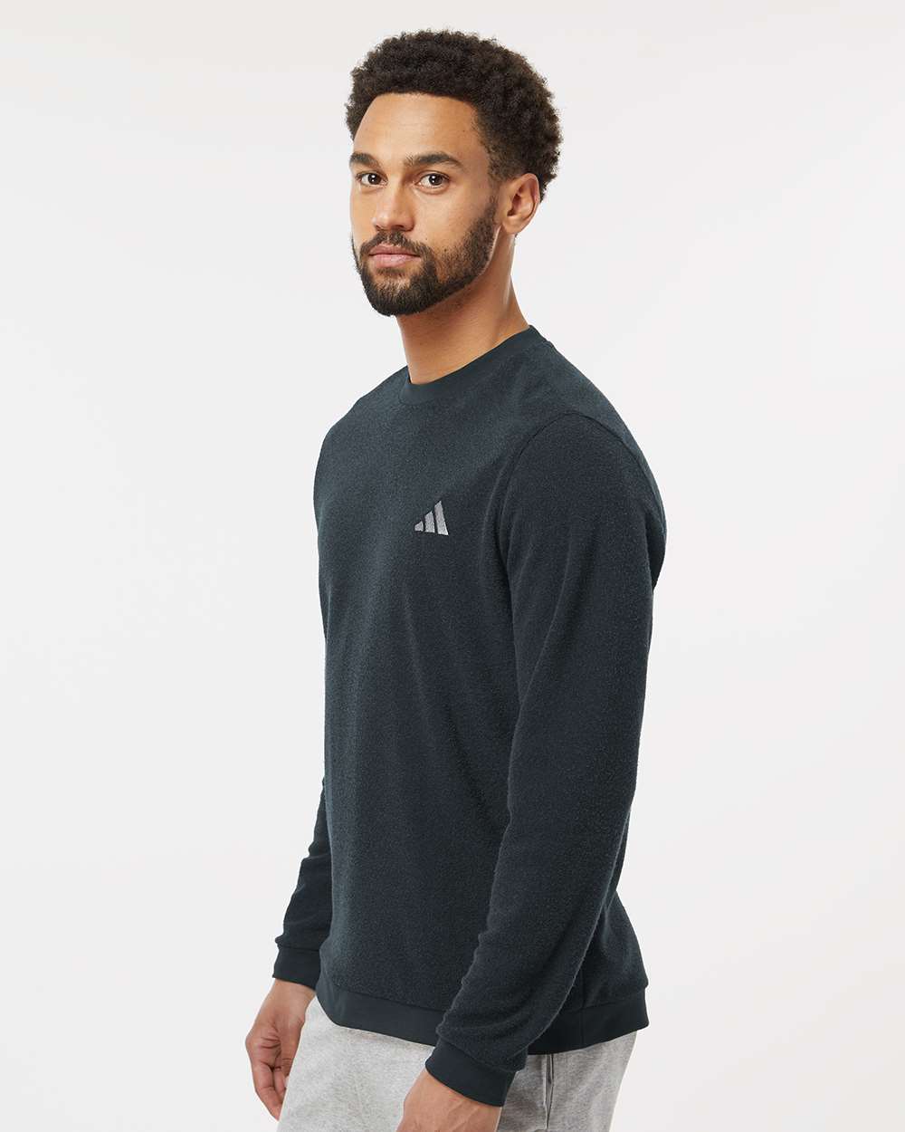 Men's Crewneck Sweatshirt - OnModelSide - B08753502 - Black