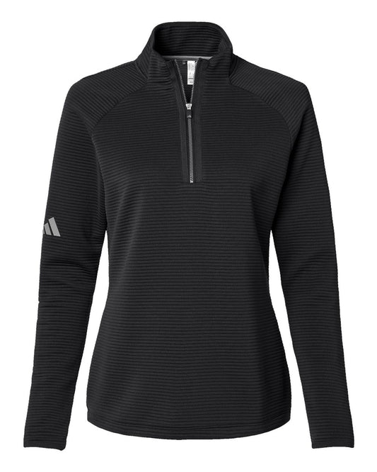 Women's Spacer Quarter-Zip Pullover - Front - B09053502 - Black