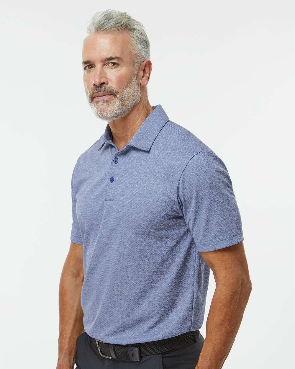 Men's Space Dyed Polo - OnModelSide - B55553753 - Collegiate Royal Melange