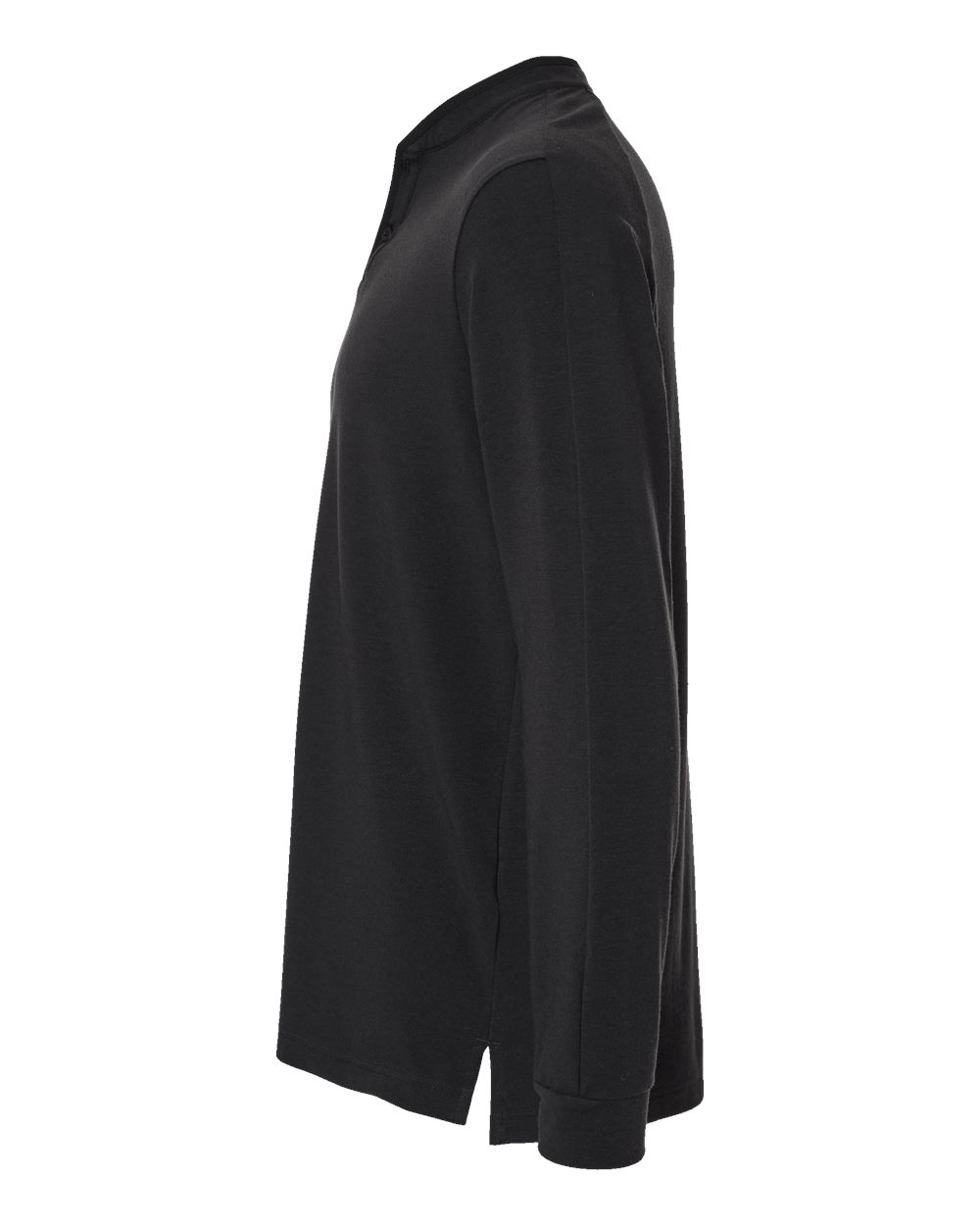 Men's Henley Long Sleeve T-Shirt - DirectSide - B09653503 - Black