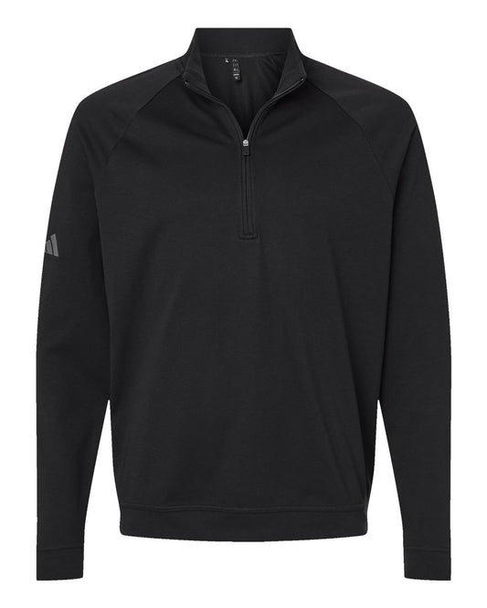 Men's Club Quarter-Zip Pullover - Front - B09753503 - Black