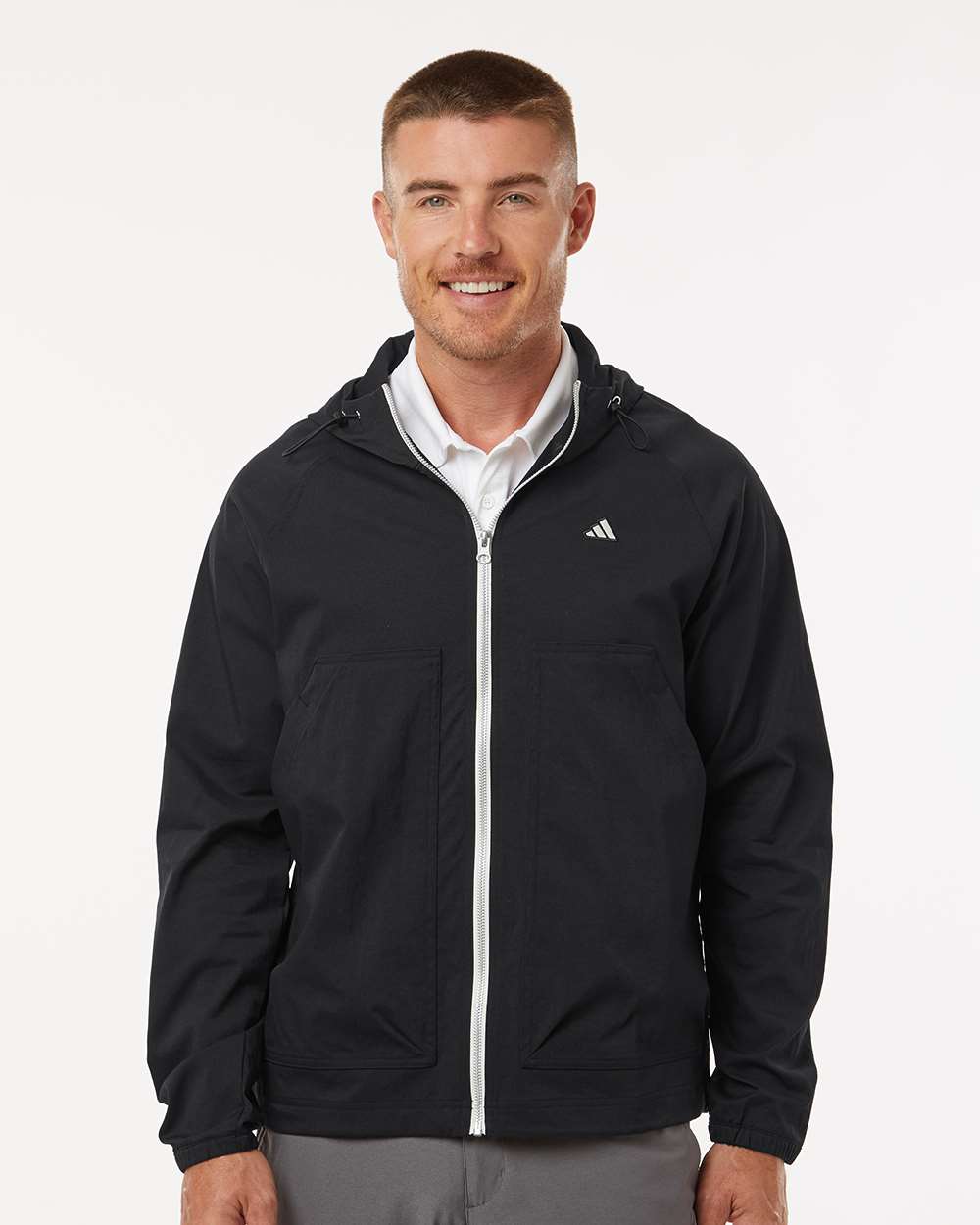 Men's Go-To Utility DWR Full-Zip Jacket - OnModelFront - B57153503 - Black
