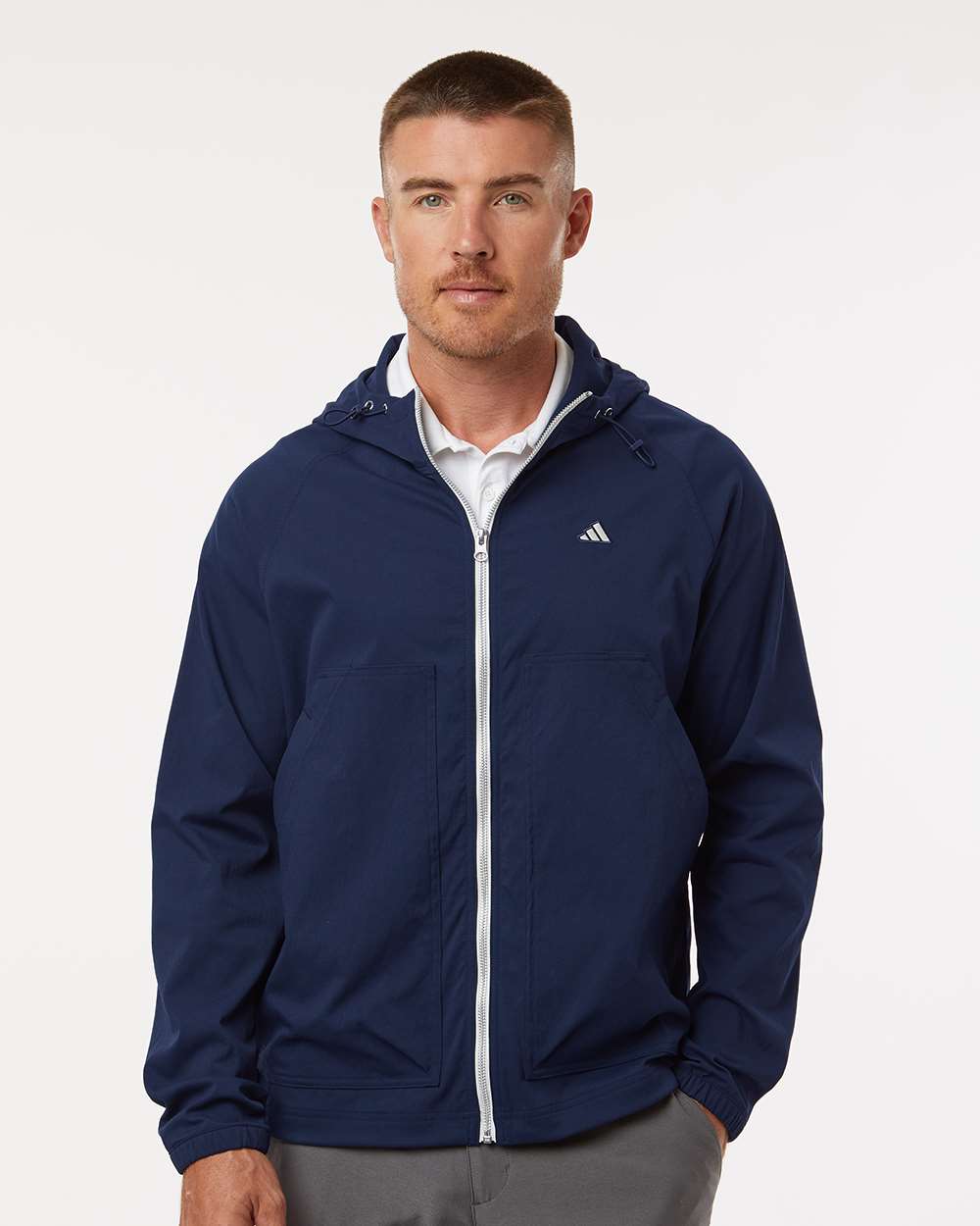Men's Go-To Utility DWR Full-Zip Jacket - OnModelFront - B57153653 - Collegiate Navy