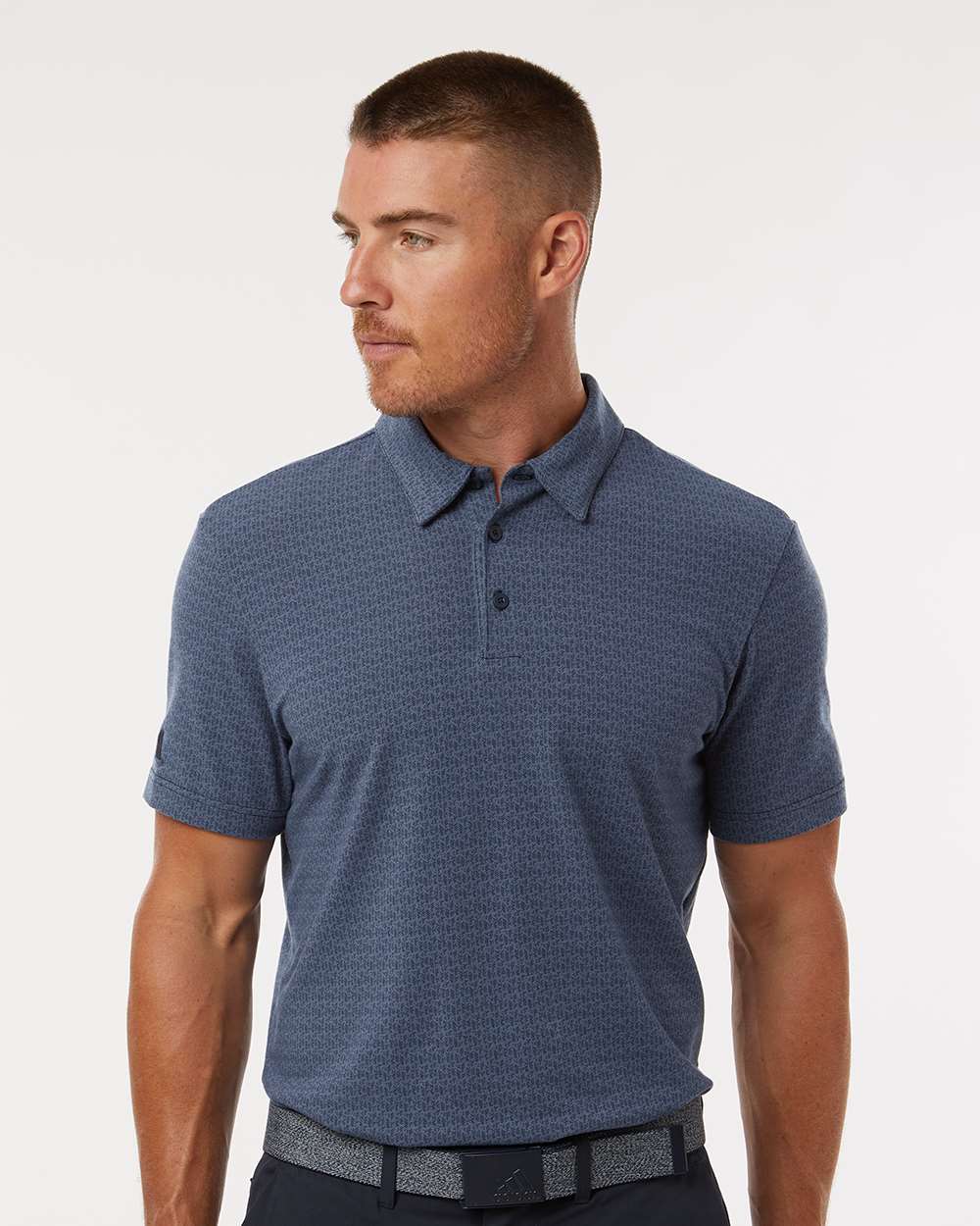 Men's Printed Blend Polo - OnModelFront - B10353103 - Preloved Ink