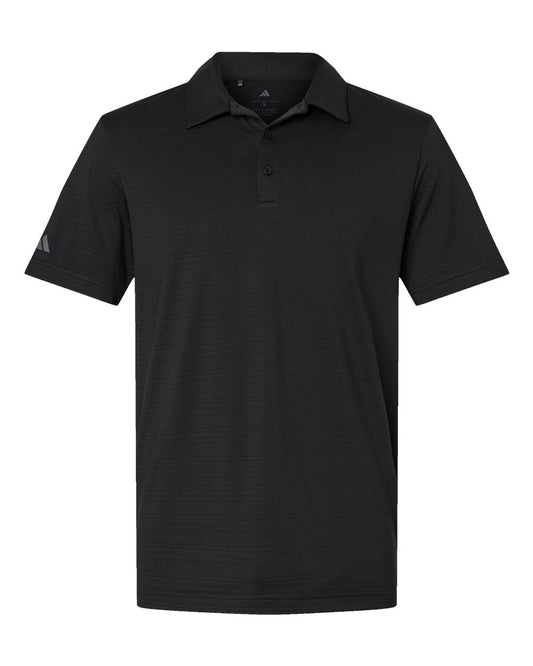 Men's Textured Stripe Polo - Front - B10453503 - Black