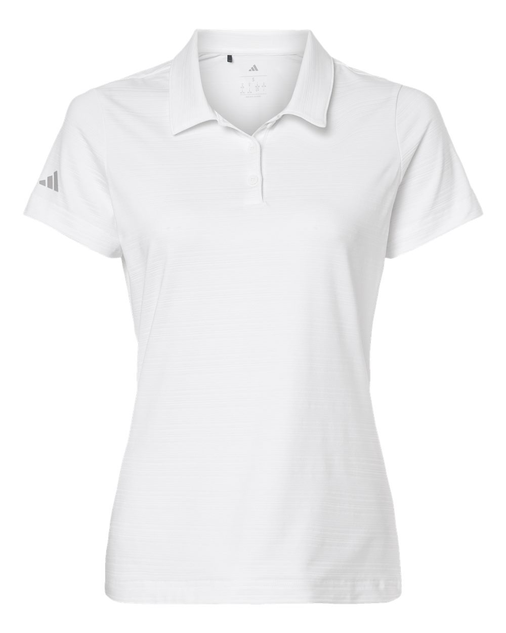 Women's Textured Stripe Polo - Front - B11553002 - White