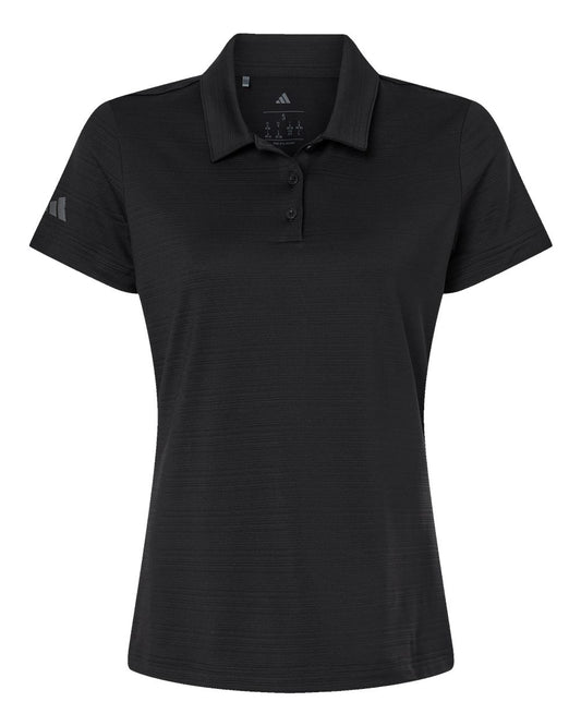 Women's Textured Stripe Polo - Front - B11553502 - Black