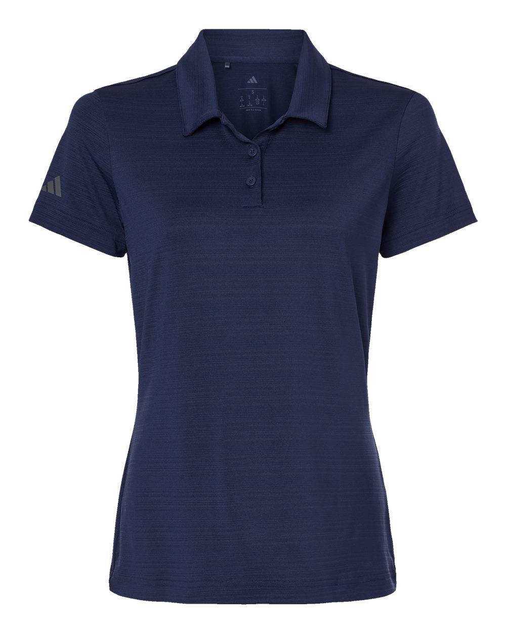 Women's Textured Stripe Polo - Front - B11553652 - Dark Blue