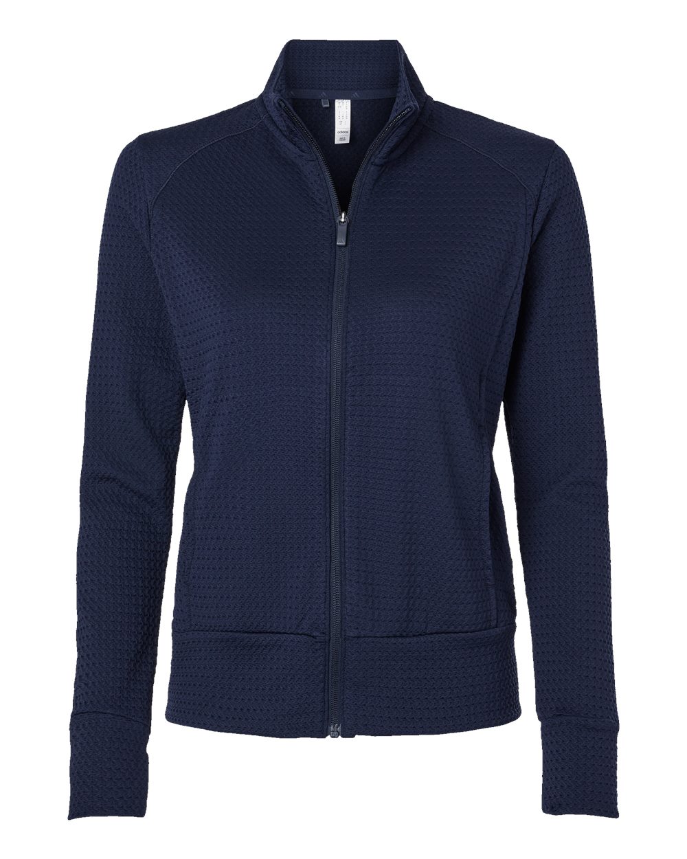 Women's Ultimate365 Textured Full-Zip Jacket - Front - B11753652 - Collegiate Navy