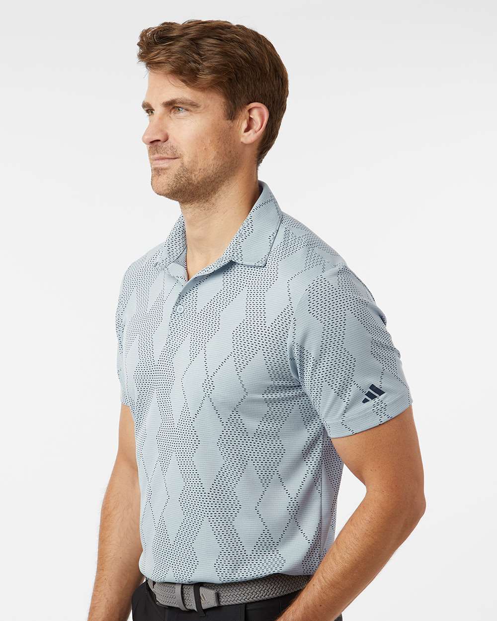 Men's Ultimate365 Textured Polo - OnModelSide - B11953253 - Wonder Blue