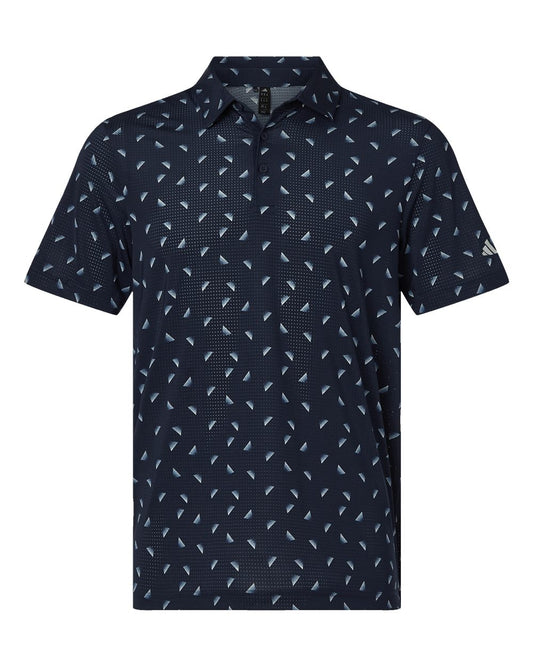 Men's Ultimate365 Mesh Polo - Front - B12553653 - Collegiate Navy/ Wonder Silver