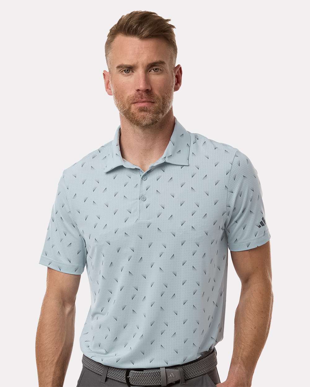 Men's Ultimate365 Mesh Polo - OnModelFront - B12553253 - Wonder Blue/ Collegiate Navy