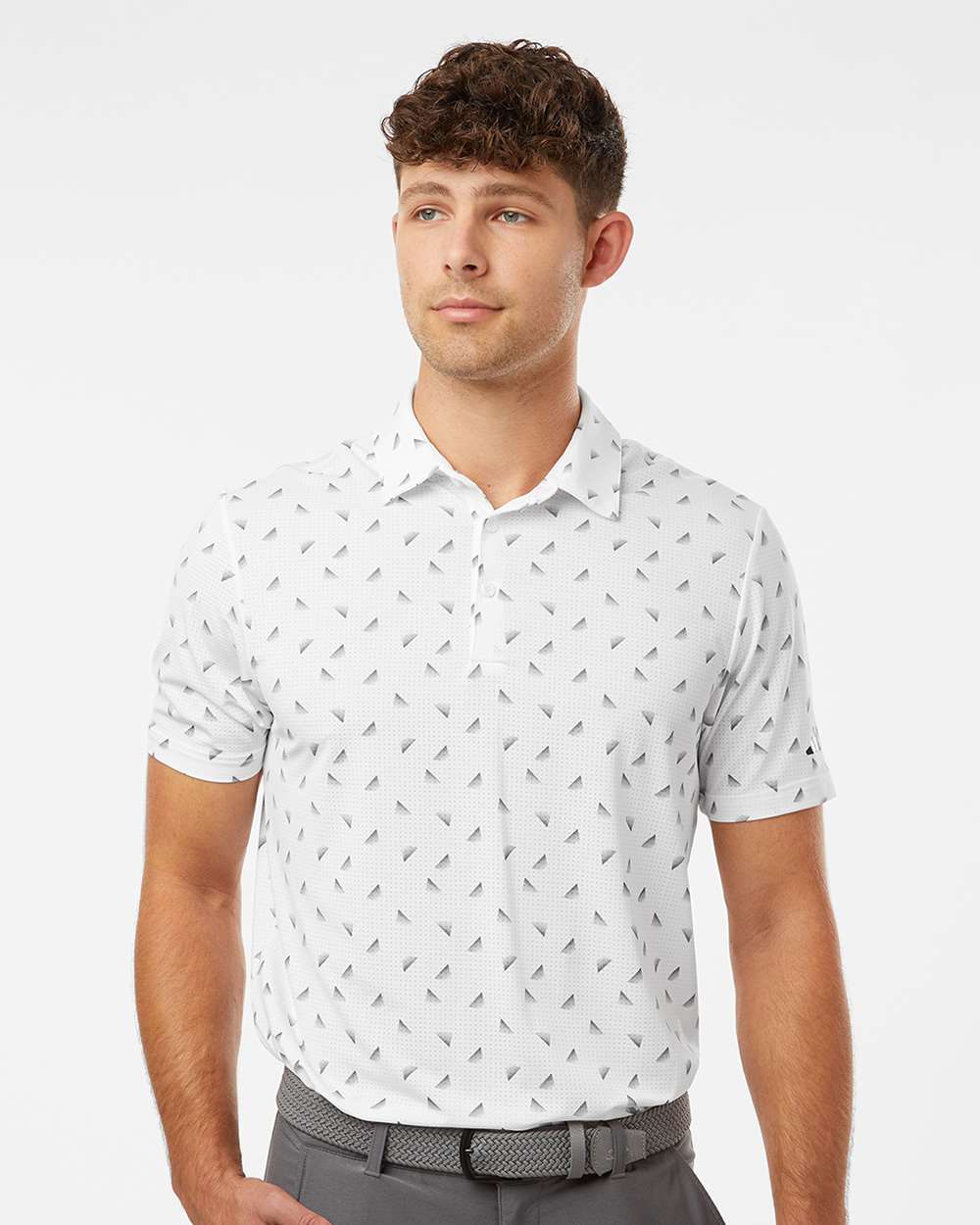 Men's Ultimate365 Mesh Polo - OnModelFront - B12553503 - White/ Black
