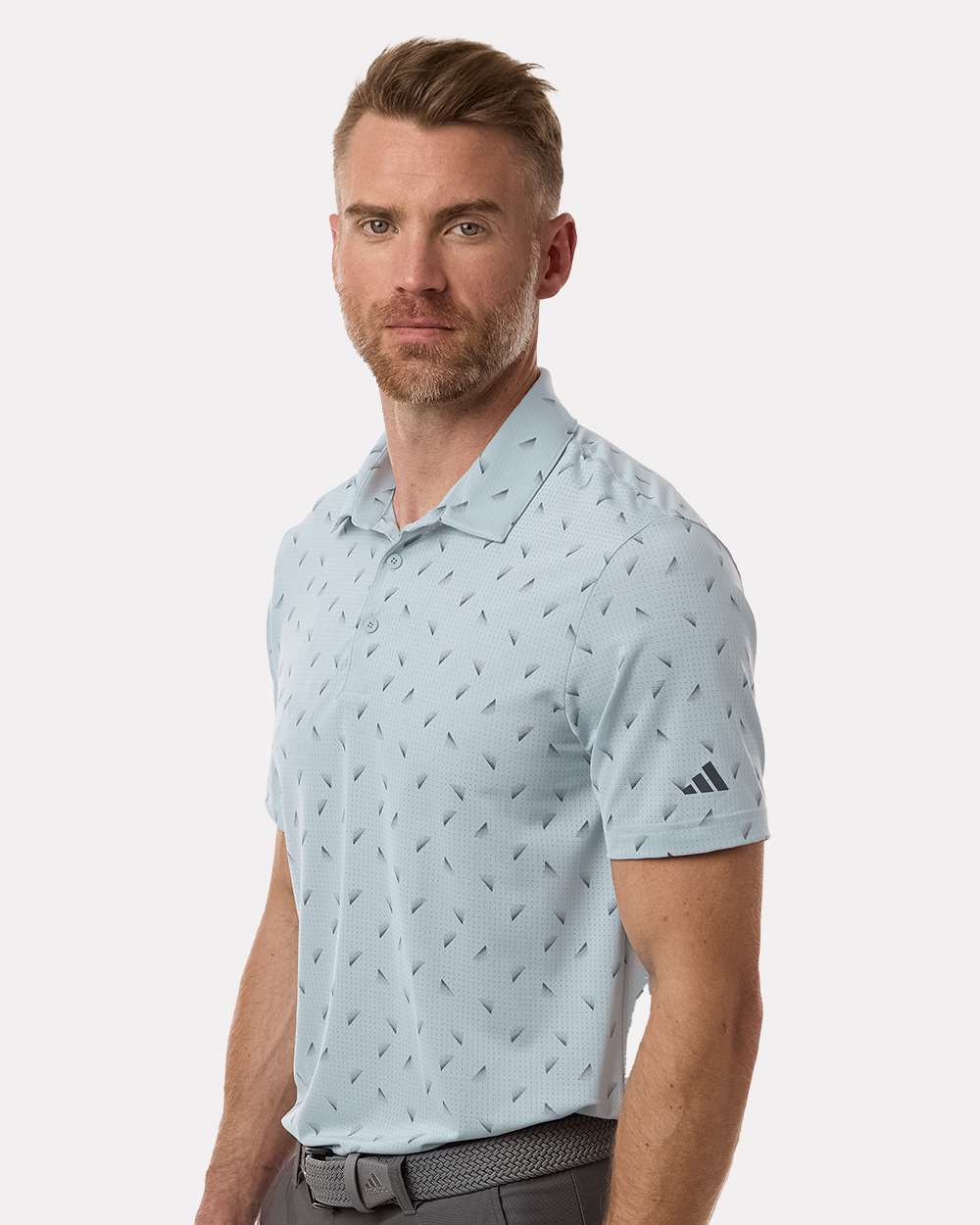 Men's Ultimate365 Mesh Polo - OnModelSide - B12553253 - Wonder Blue/ Collegiate Navy