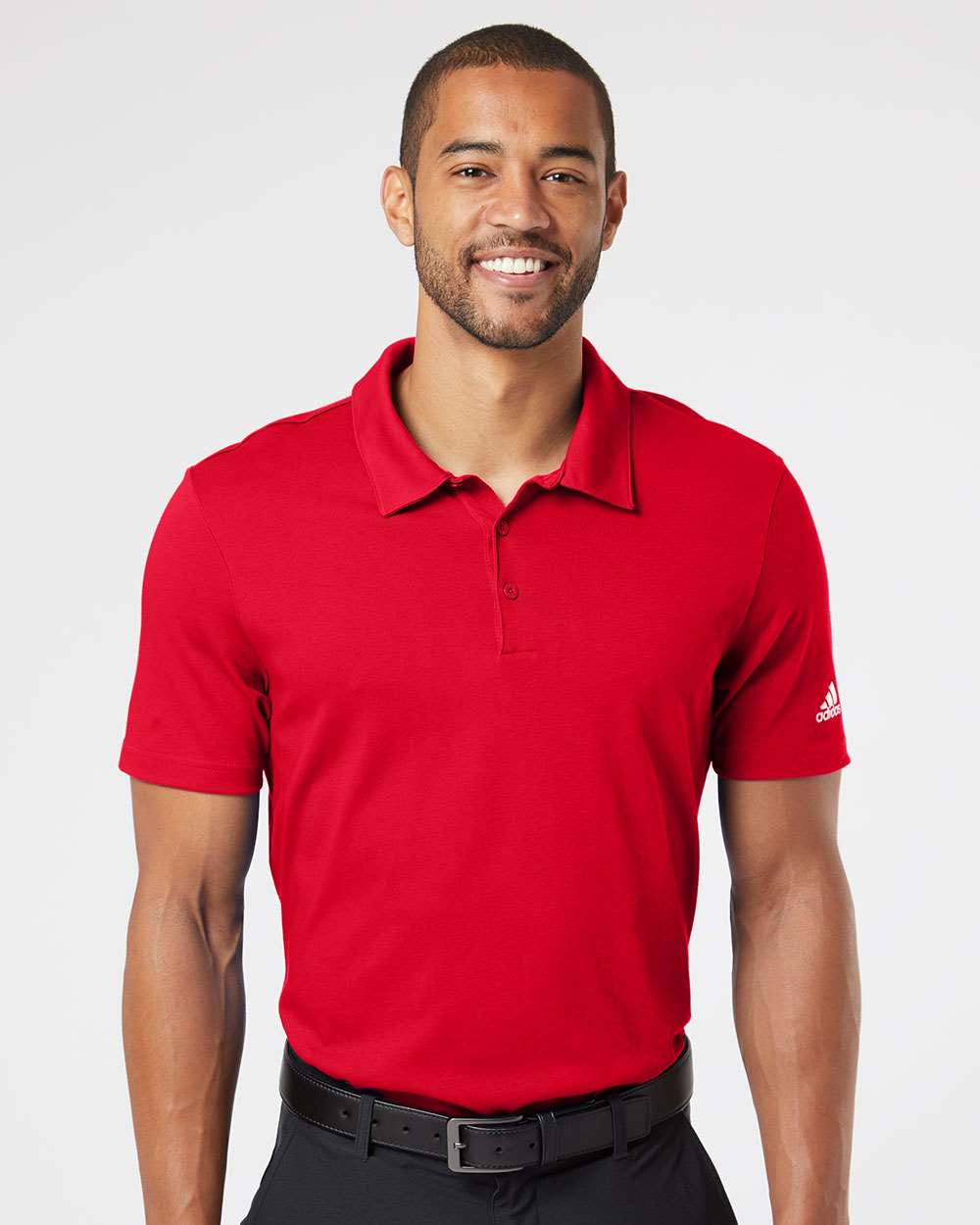 Men's Cotton Blend Polo - OnModelFront - B90953704 - Power Red