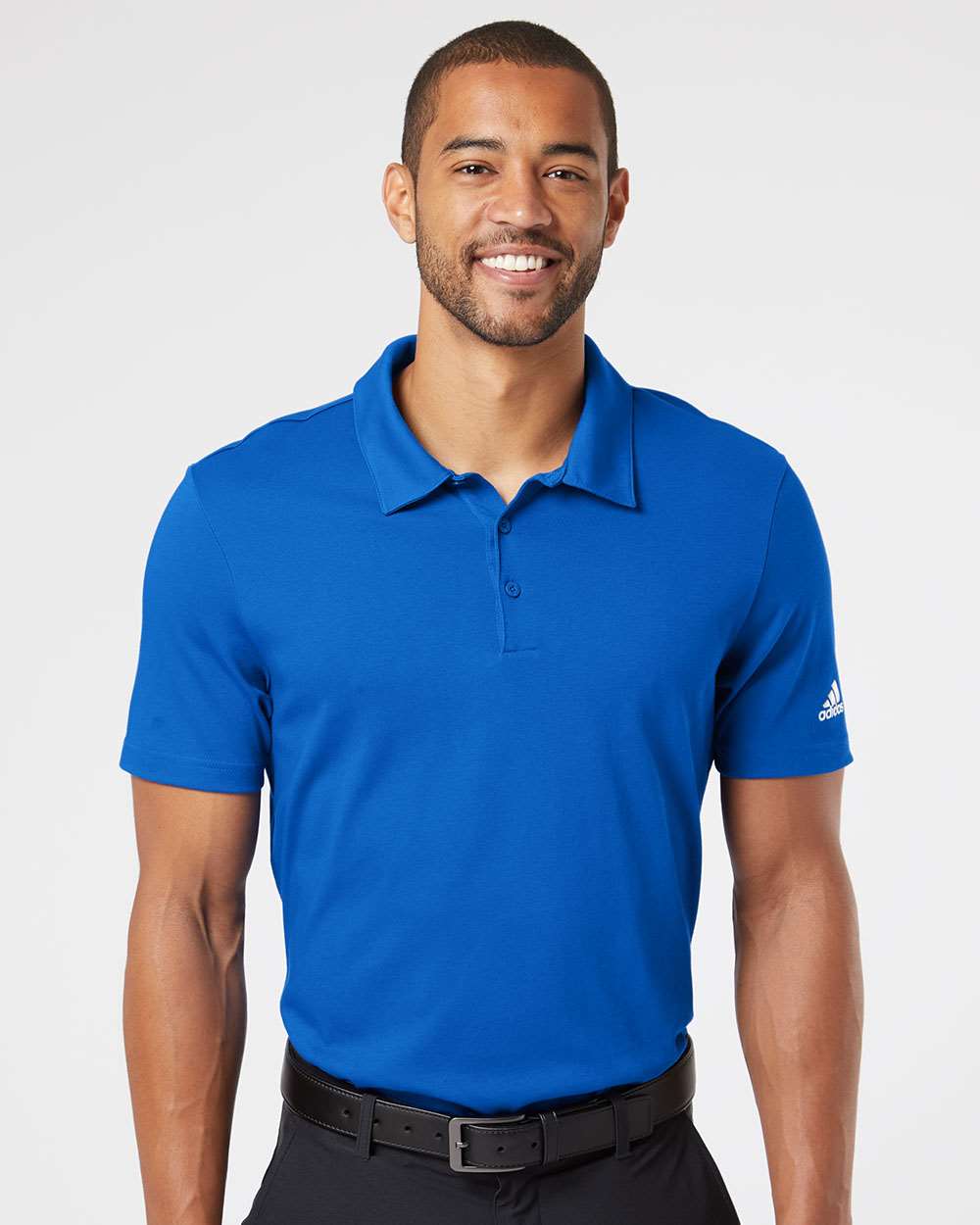Men's Cotton Blend Polo - OnModelFront - B90953753 - Collegiate Royal