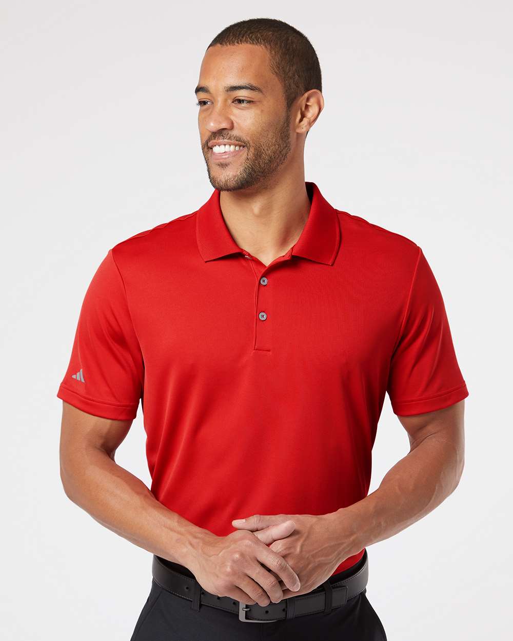 Men's Performance Polo - OnModelFront - B81053702 - Collegiate Red