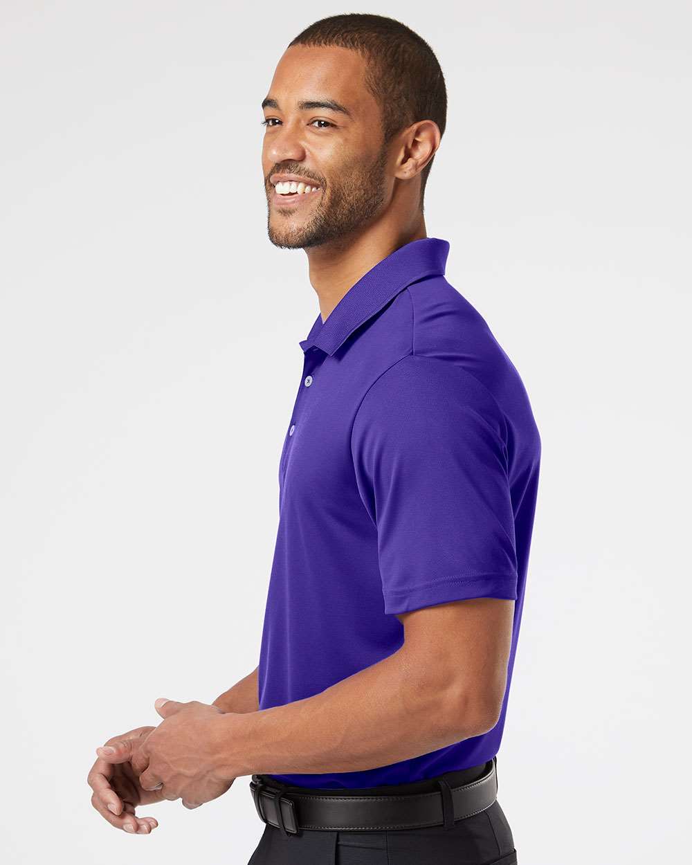 Men's Performance Polo - OnModelSide - B81053672 - Collegiate Purple