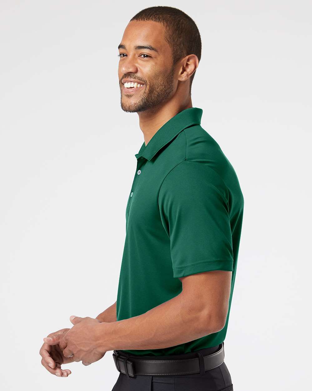 Men's Performance Polo - OnModelSide - B81053733 - Collegiate Green