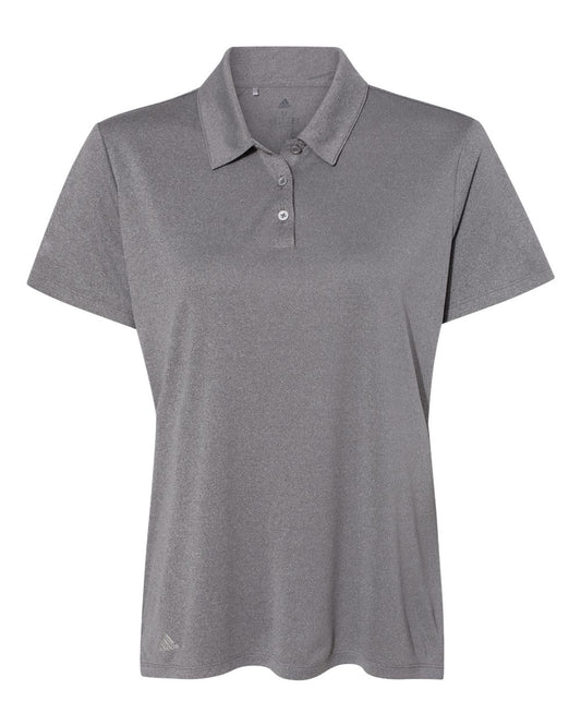 Women's Heathered Polo - Front - B80953503 - Black Heather