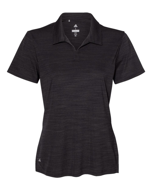 Women's Mélange Polo - Front - B01053503 - Black Melange