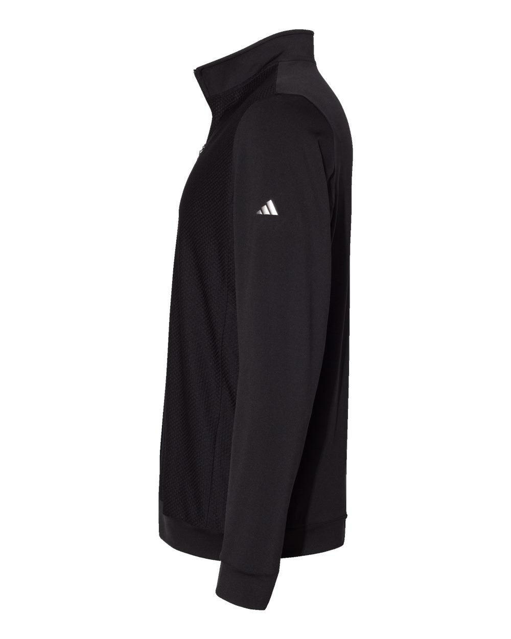 Men's Performance Textured Quarter-Zip Pullover - DirectSide - B01353503 - Black