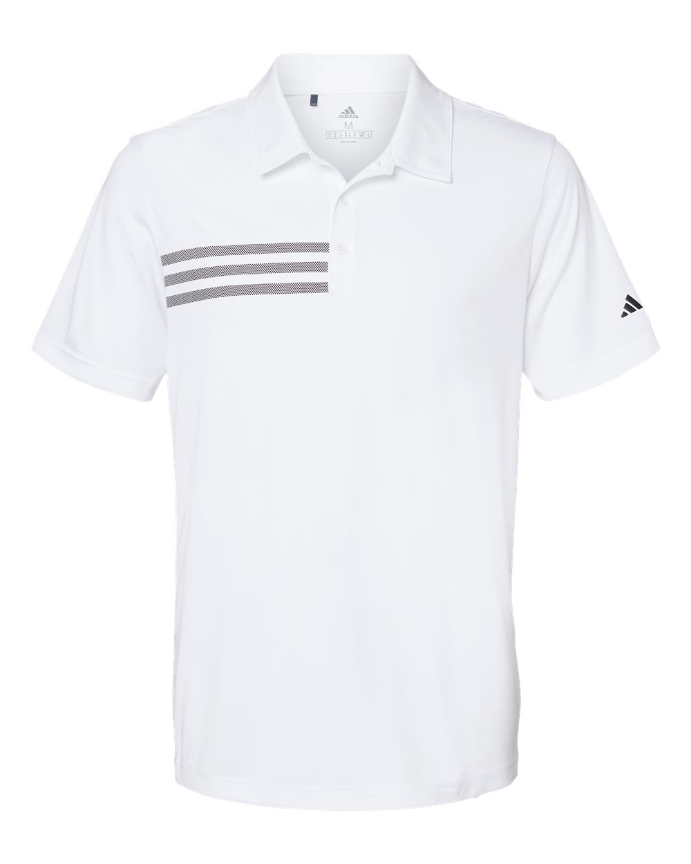 Men's 3-Stripes Chest Polo - Front - B02753003 - White/ Black