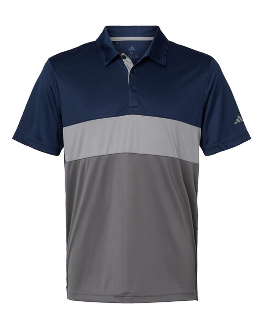 Men's Merch Block Polo - Front - B02953654 - Collegiate Navy/ Grey Three/ Grey Five