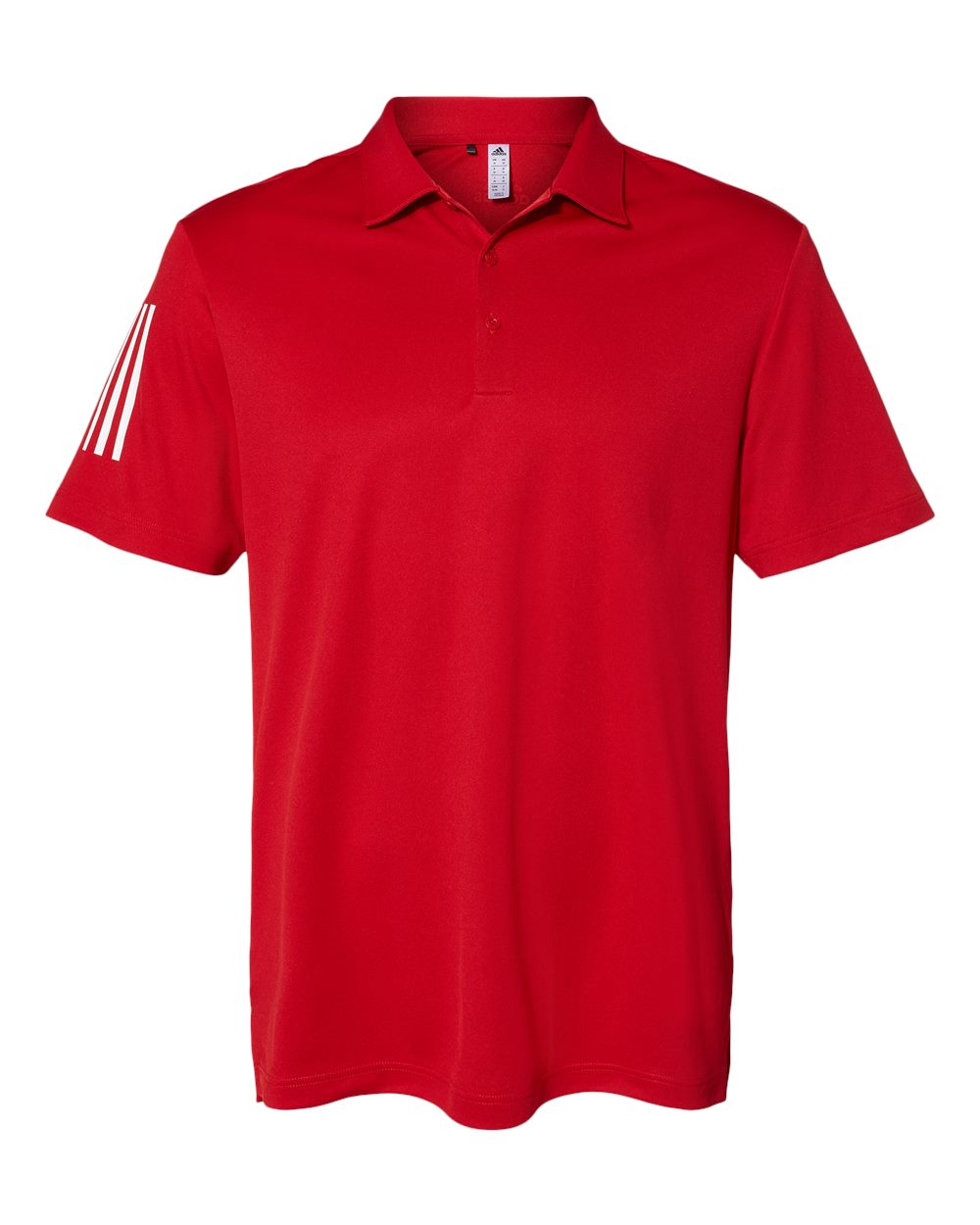 Men's Floating 3-Stripes Polo - Front - B03053703 - Team Power Red/ White