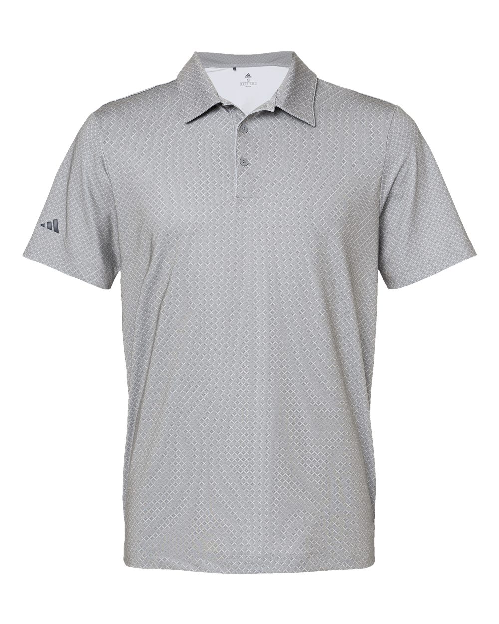 Men's Diamond Dot Print Polo - Front - B03353353 - Grey Three/ Team Royal/ Navy