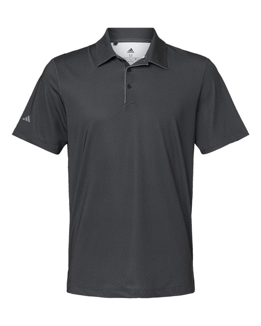 Men's Diamond Dot Print Polo - Front - B03353503 - Black/ White/ Grey Three
