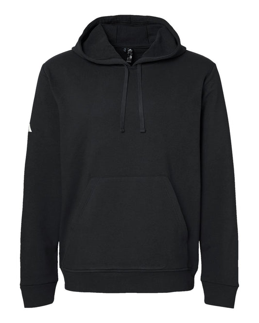 Unisex Fleece Hooded Sweatshirt - Front - B03853502 - Black