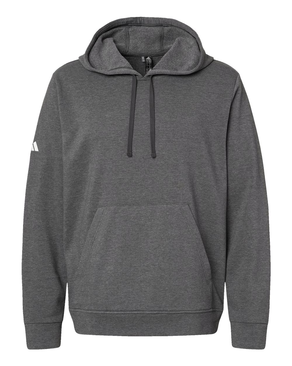 Unisex Fleece Hooded Sweatshirt - Front - B03853682 - Dark Grey Heather